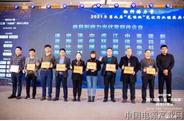 莱姆电子荣获第九届“光能杯”2021年度最具影响力光伏零部件企业奖